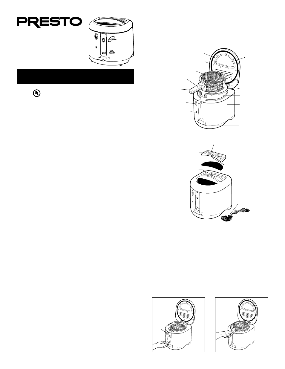 Presto DualDaddy electric deep fryer User Manual | 6 pages