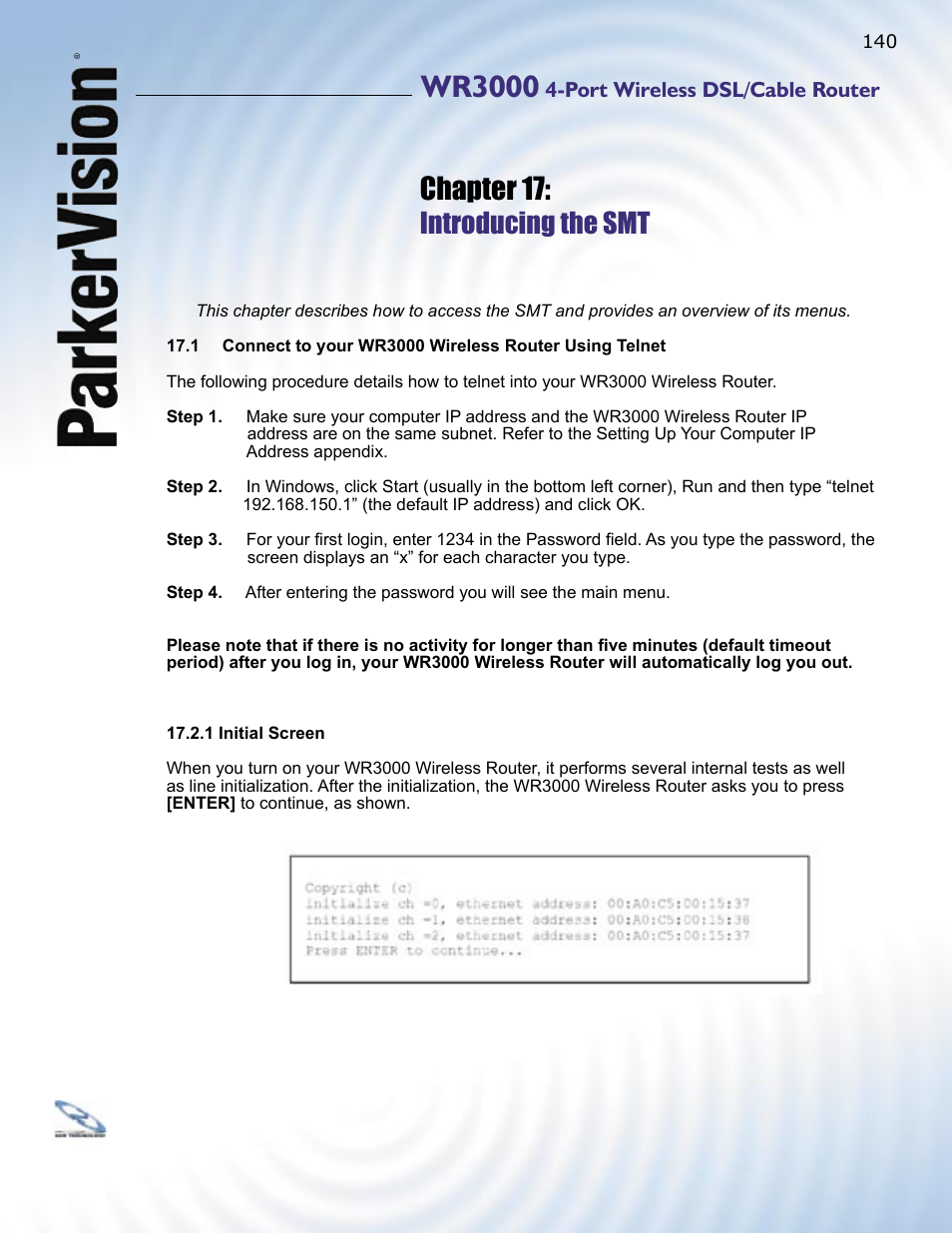 Wr3000, Chapter 17, Introducing the smt | ParkerVision WR3000 User Manual | Page 138 / 179