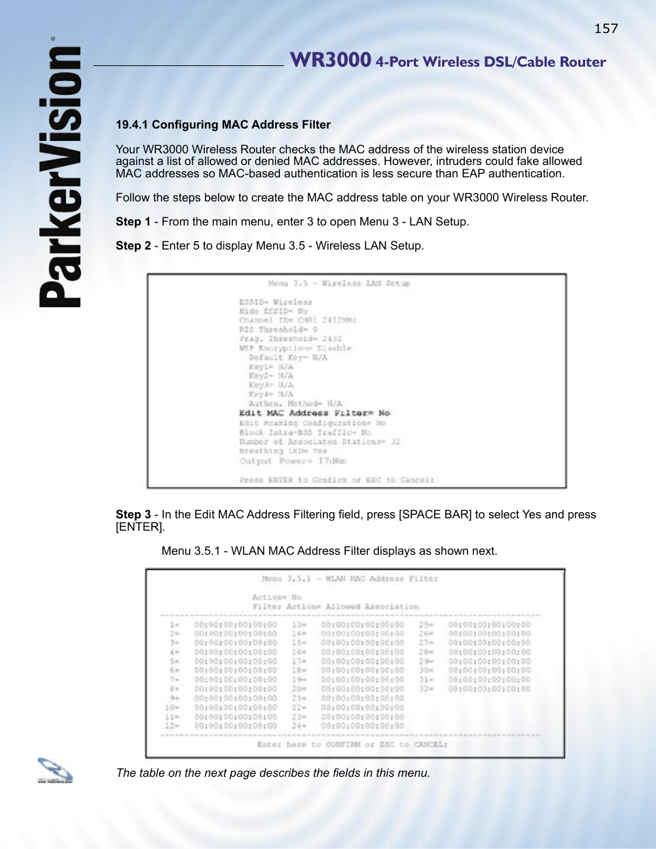 Wr3000 | ParkerVision WR3000 User Manual | Page 155 / 179