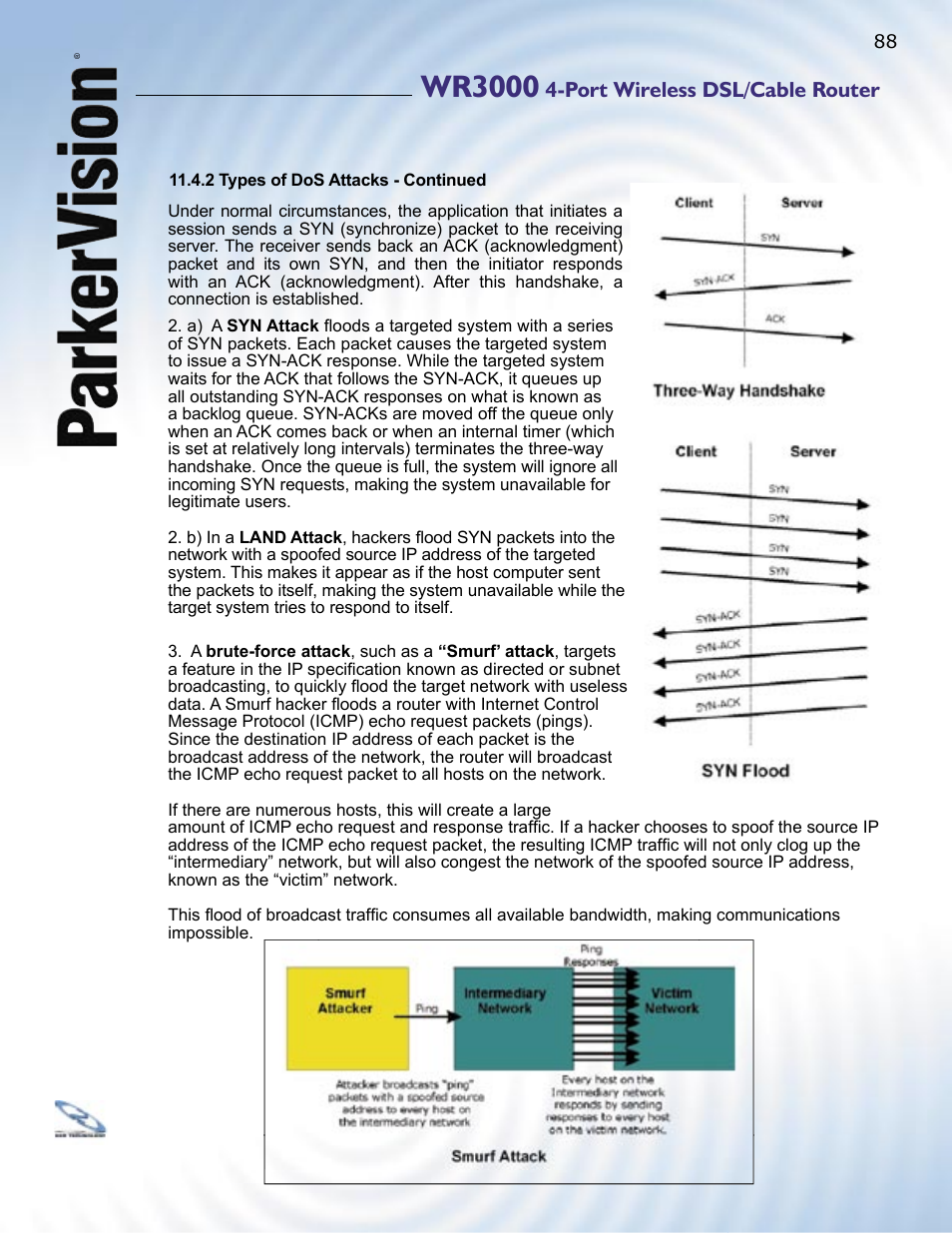 Wr3000, Port wireless dsl/cable router | ParkerVision WR3000 User Manual | Page 86 / 179
