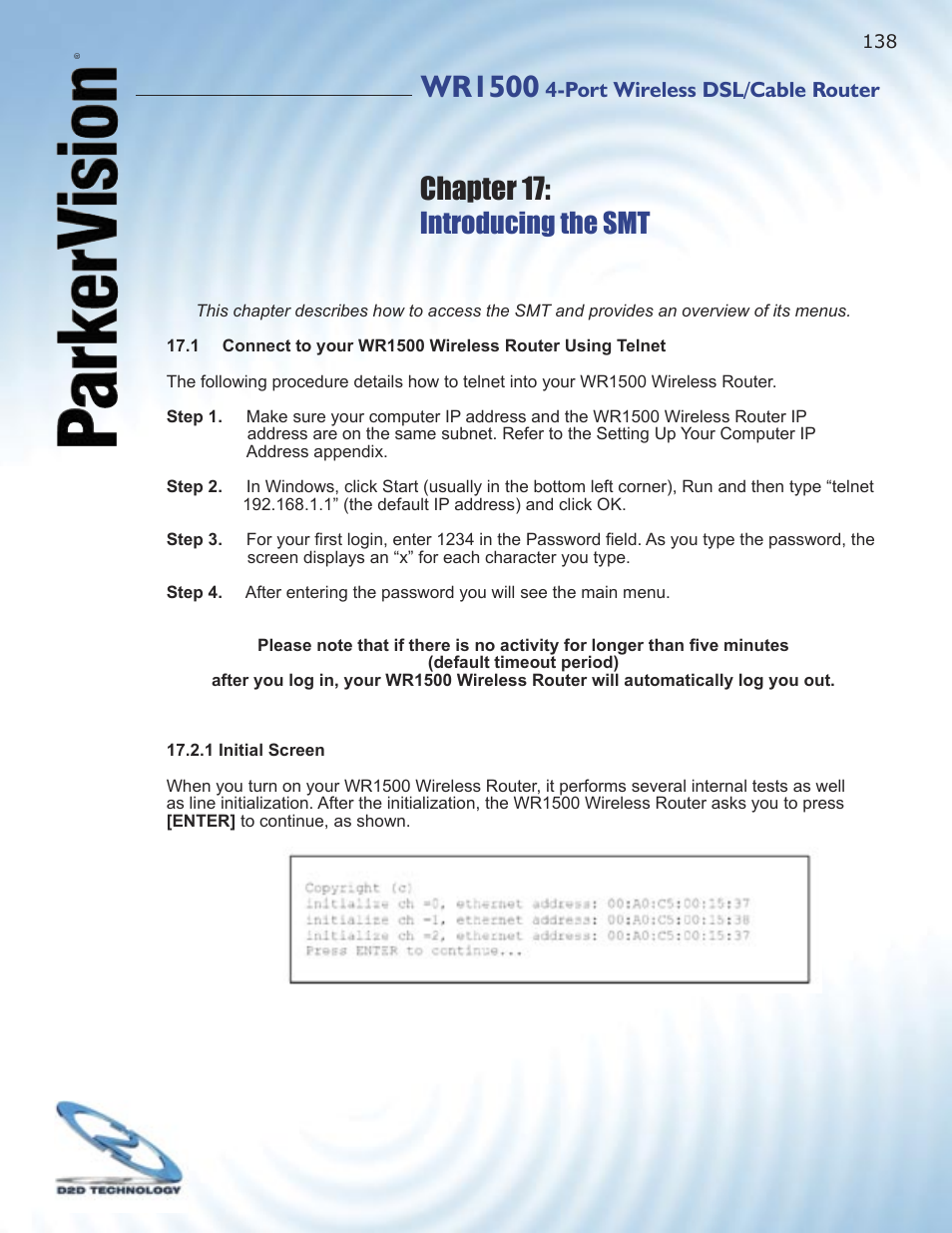 Wr1500, Chapter 17, Introducing the smt | ParkerVision WR1500 User Manual | Page 136 / 177