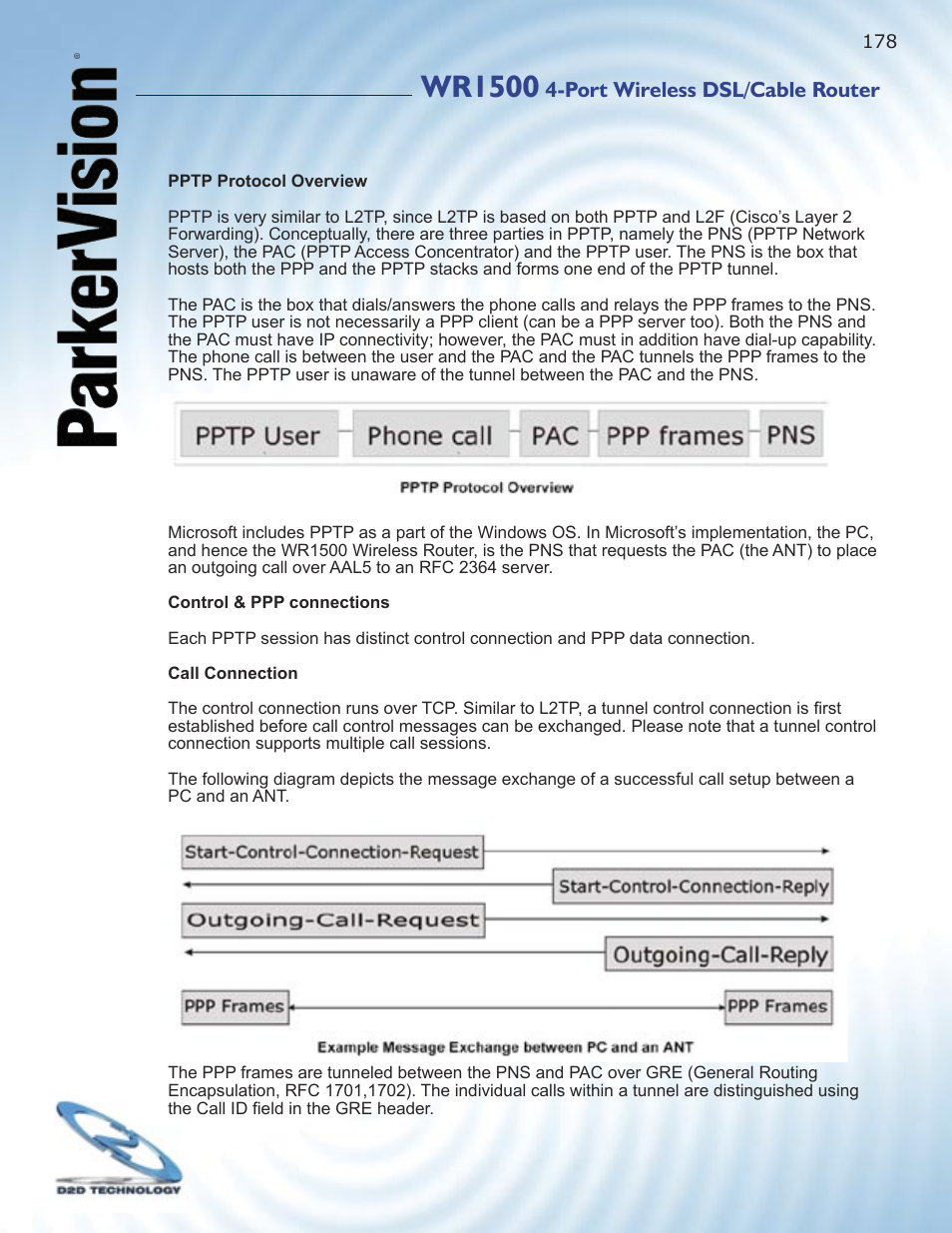 Wr1500, Port wireless dsl/cable router | ParkerVision WR1500 User Manual | Page 176 / 177