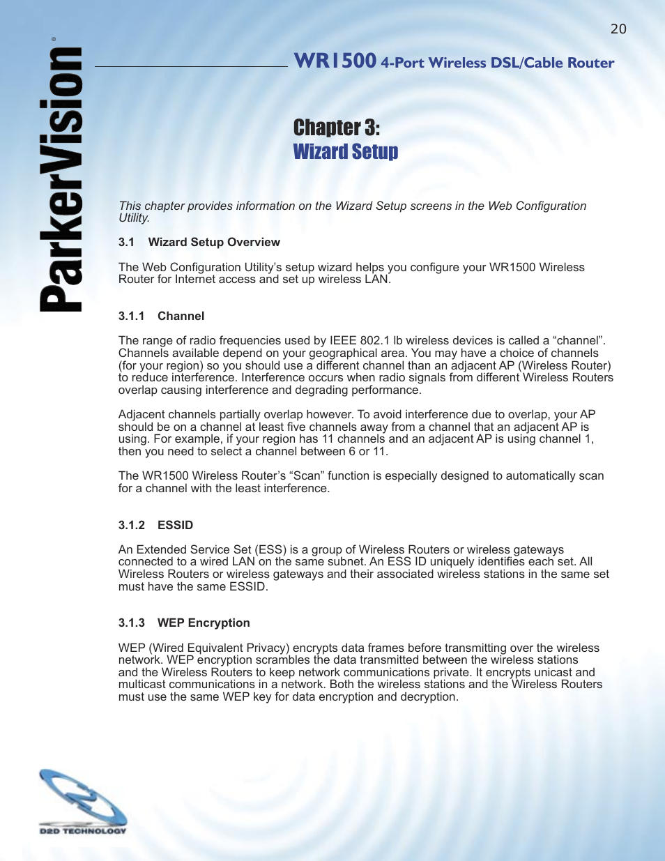 Wr1500, Chapter 3, Wizard setup | ParkerVision WR1500 User Manual | Page 18 / 177