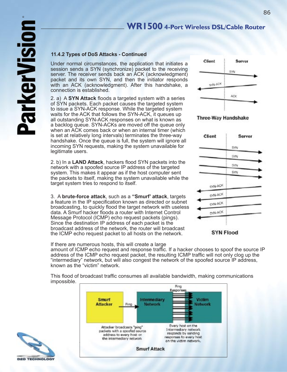 Wr1500, Port wireless dsl/cable router | ParkerVision WR1500 User Manual | Page 84 / 177