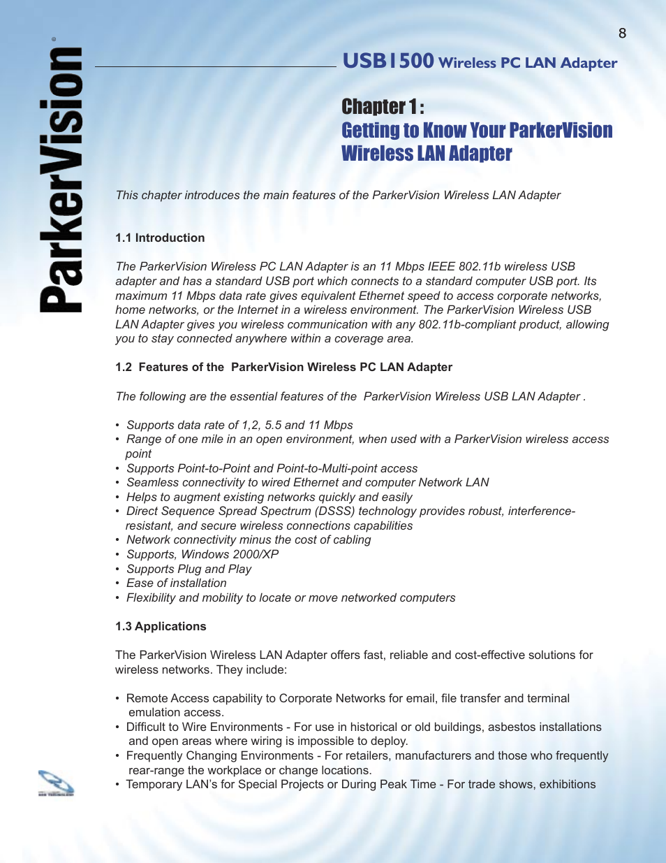Usb1500 | ParkerVision USB1500 User Manual | Page 6 / 34