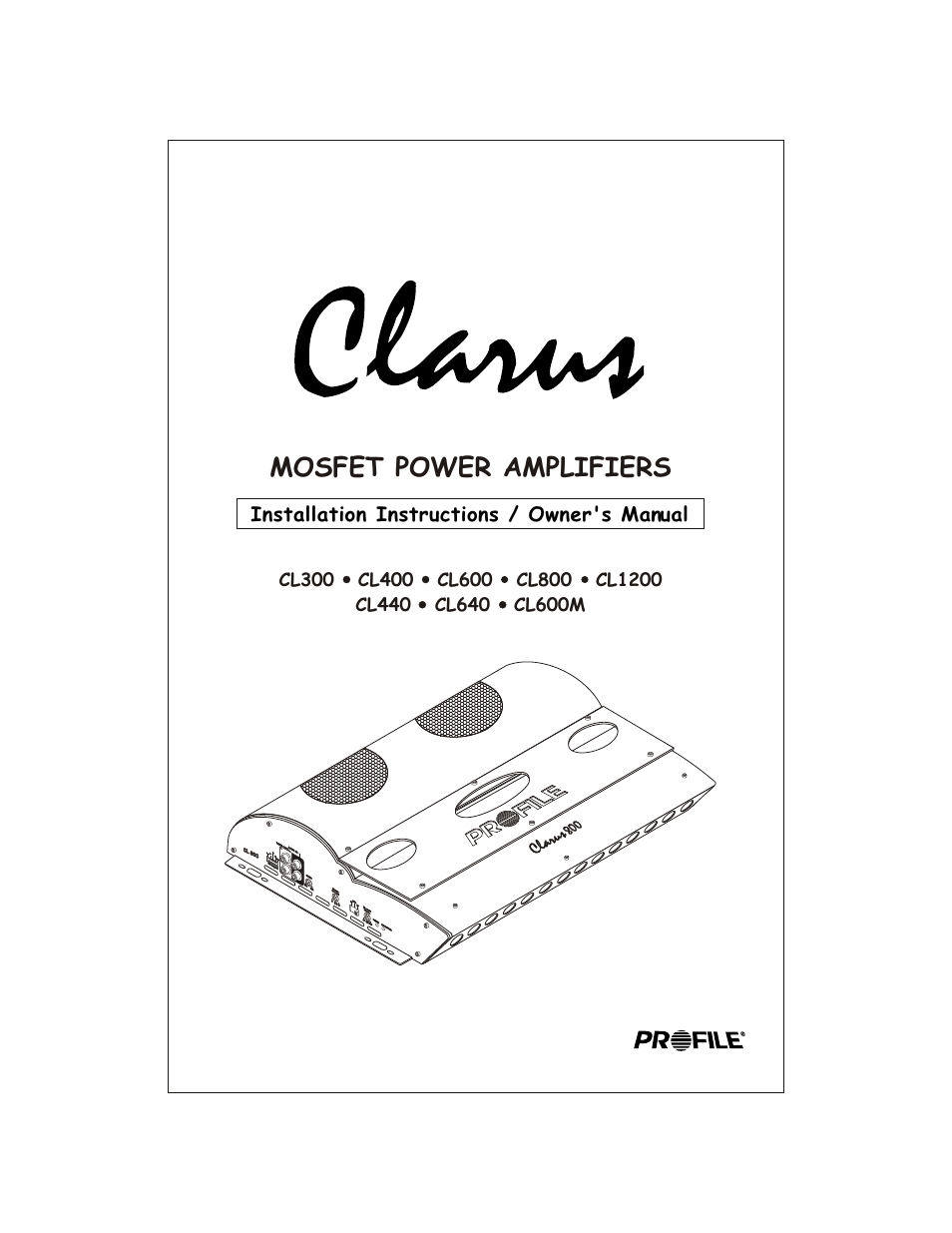 Profile Clarus CL440 User Manual | 20 pages
