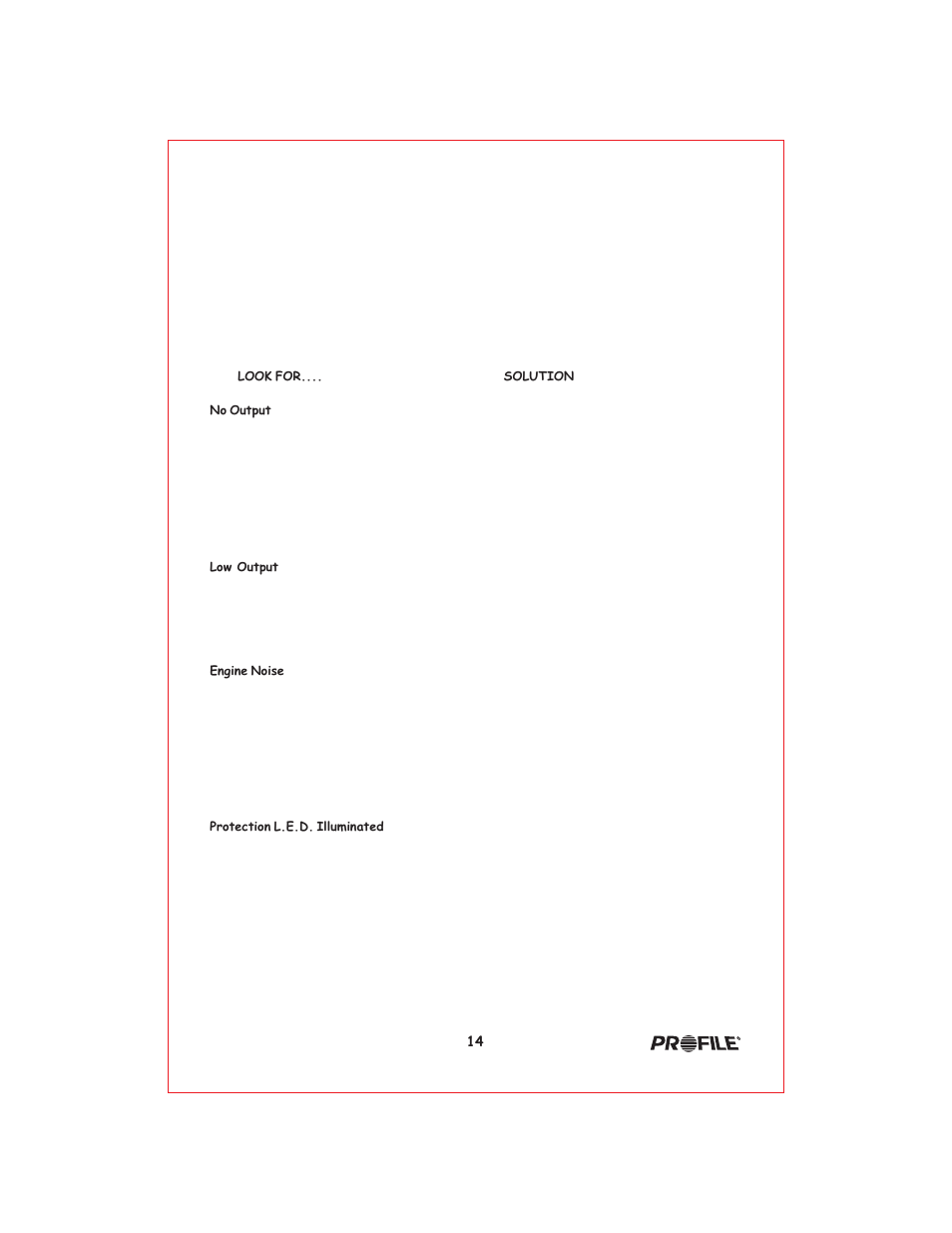 Вк 15, Rouble shooting the system | Profile Baja BA400 User Manual | Page 15 / 19