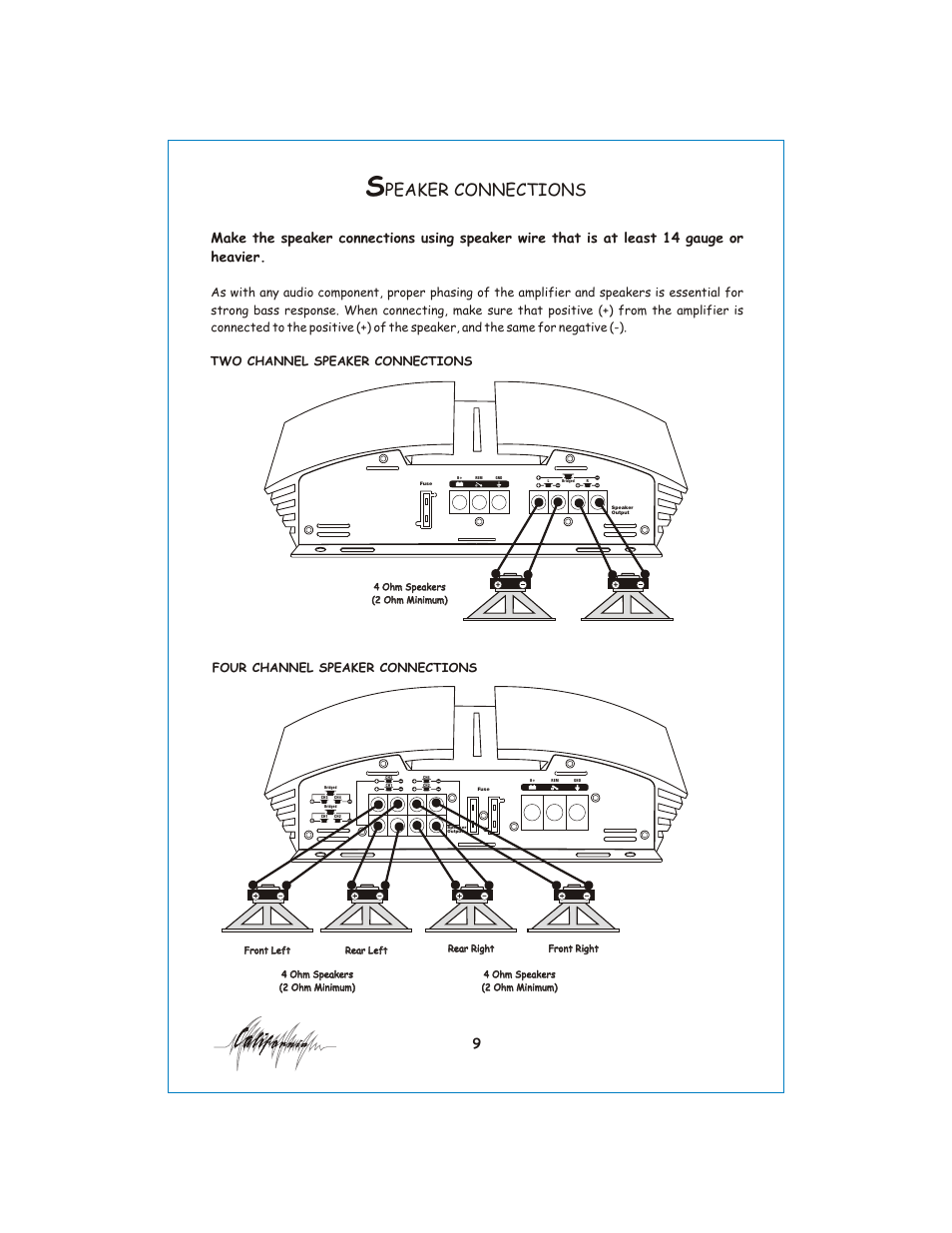 Вк 10, Peaker connections | Profile California 400SX User Manual | Page 10 / 19