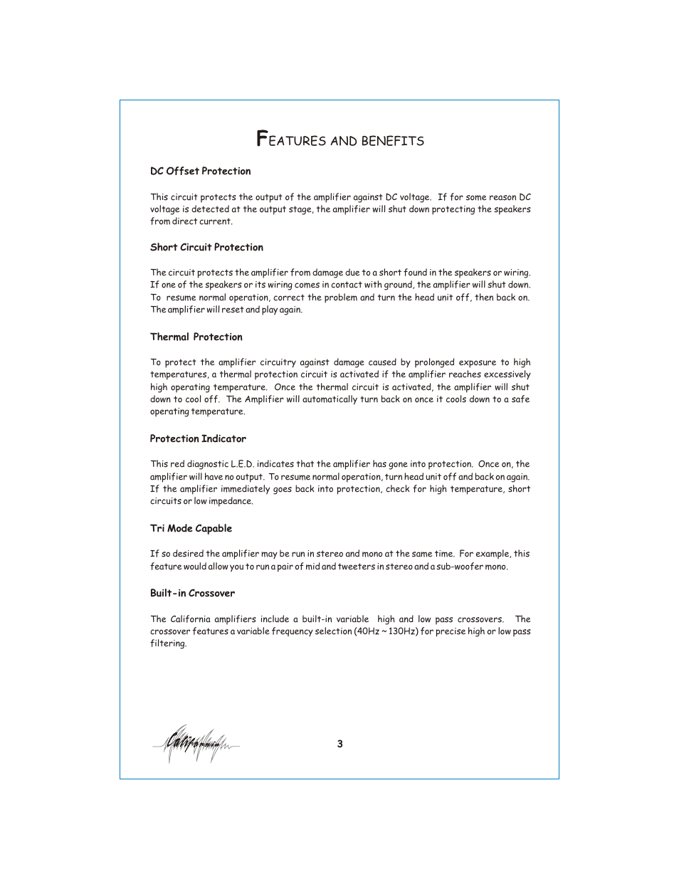 Вк 4 | Profile California 400SX User Manual | Page 4 / 19