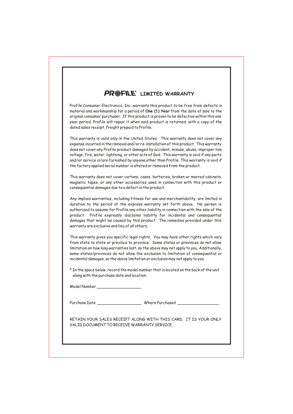 Вк 14 | Profile California 400MSX User Manual | Page 14 / 16