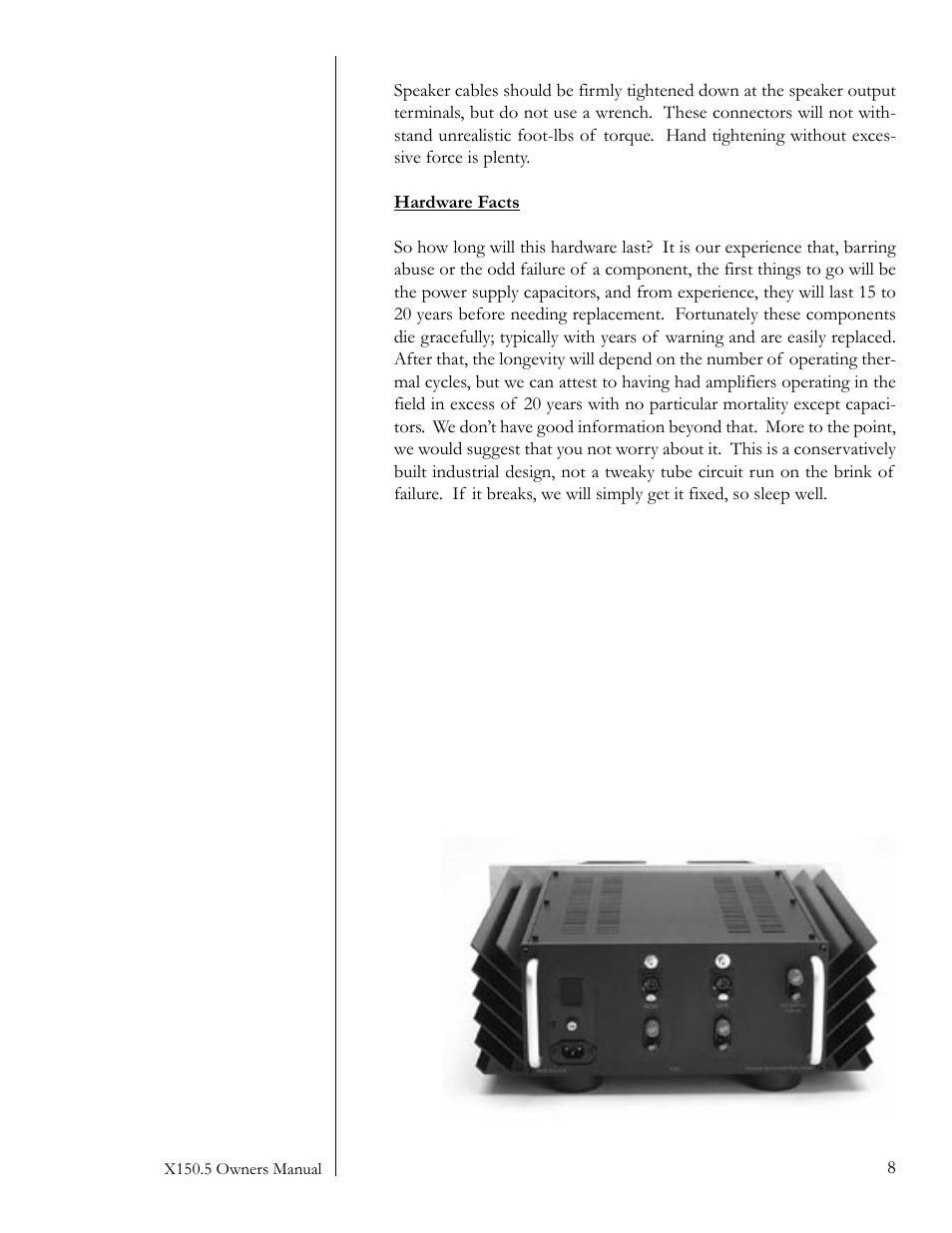 Pass Labs X150.5 User Manual | Page 8 / 11