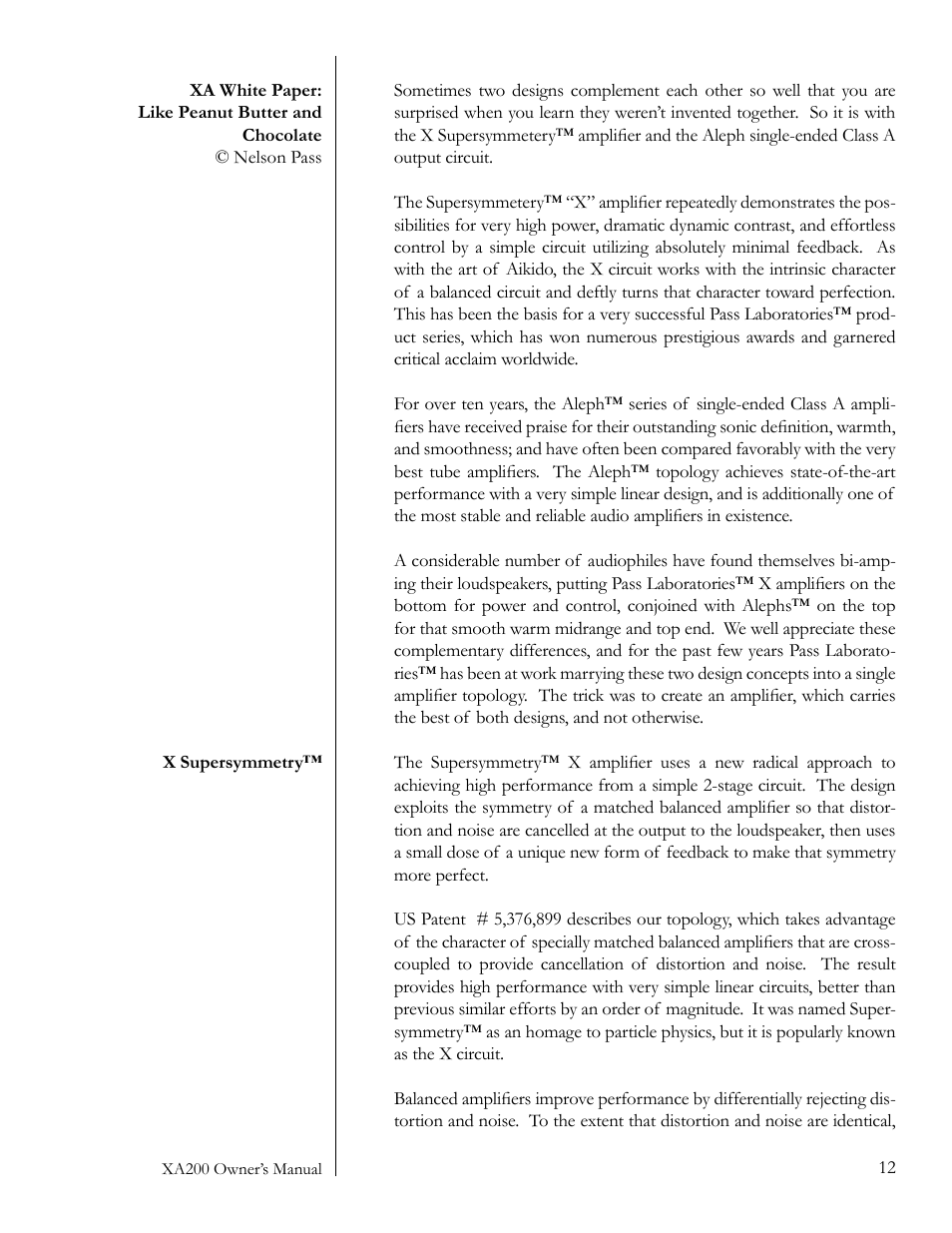 Pass Labs XA200 User Manual | Page 12 / 14