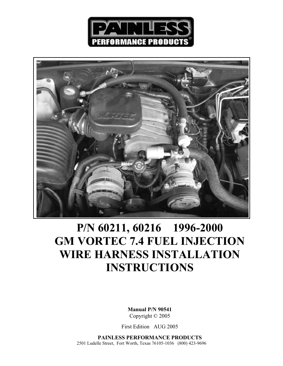 Painless Performance VORTEC 60211 User Manual | 16 pages