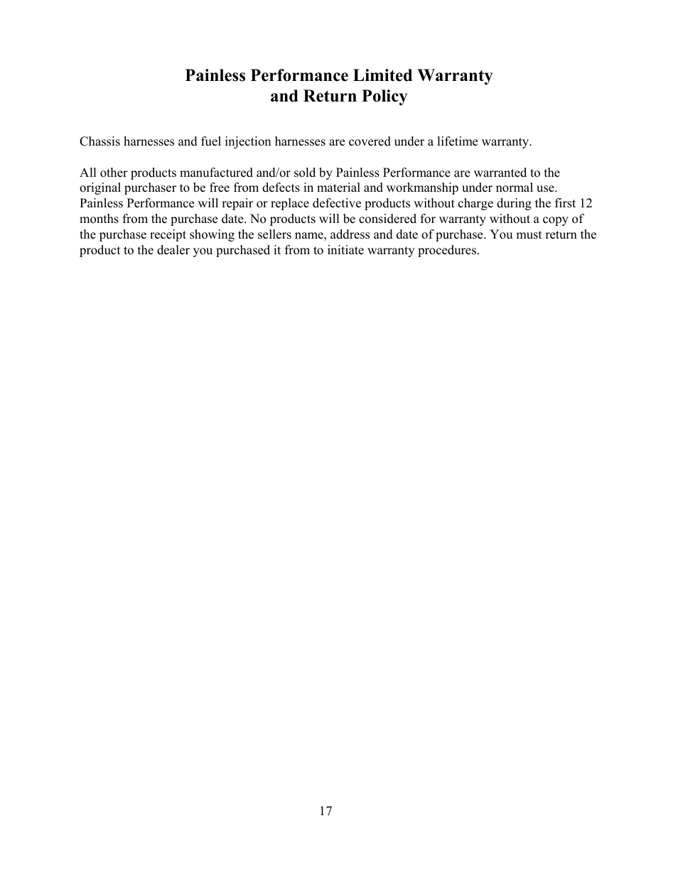 Painless Performance 60505 User Manual | Page 21 / 21