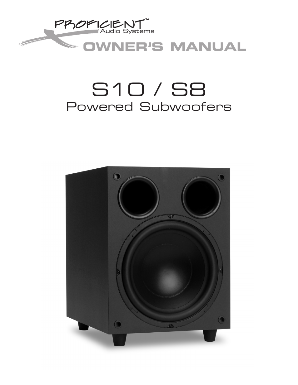 Proficient Audio Systems S8 User Manual | 4 pages