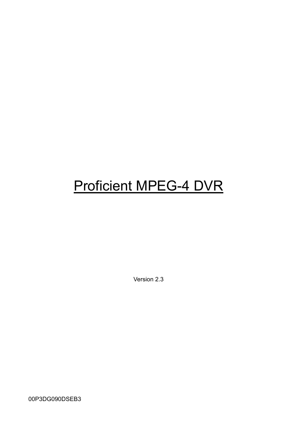 Proficient Audio Systems 00P3DG090DSEB3 User Manual | 64 pages