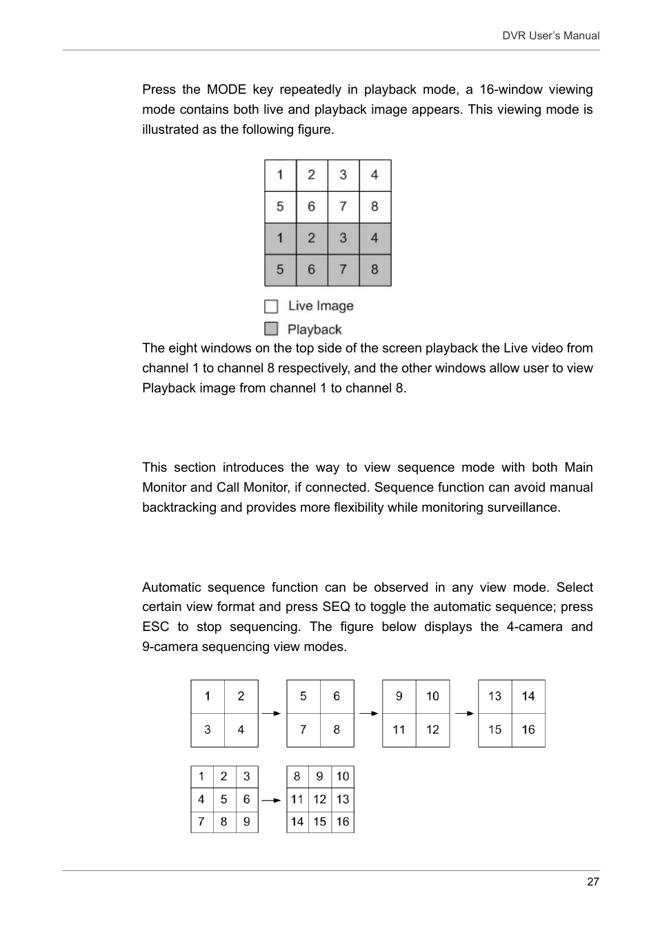 2 sequence setup, 1 sequence with main monitor | Proficient Audio Systems 00P3DG090DSEB3 User Manual | Page 28 / 64