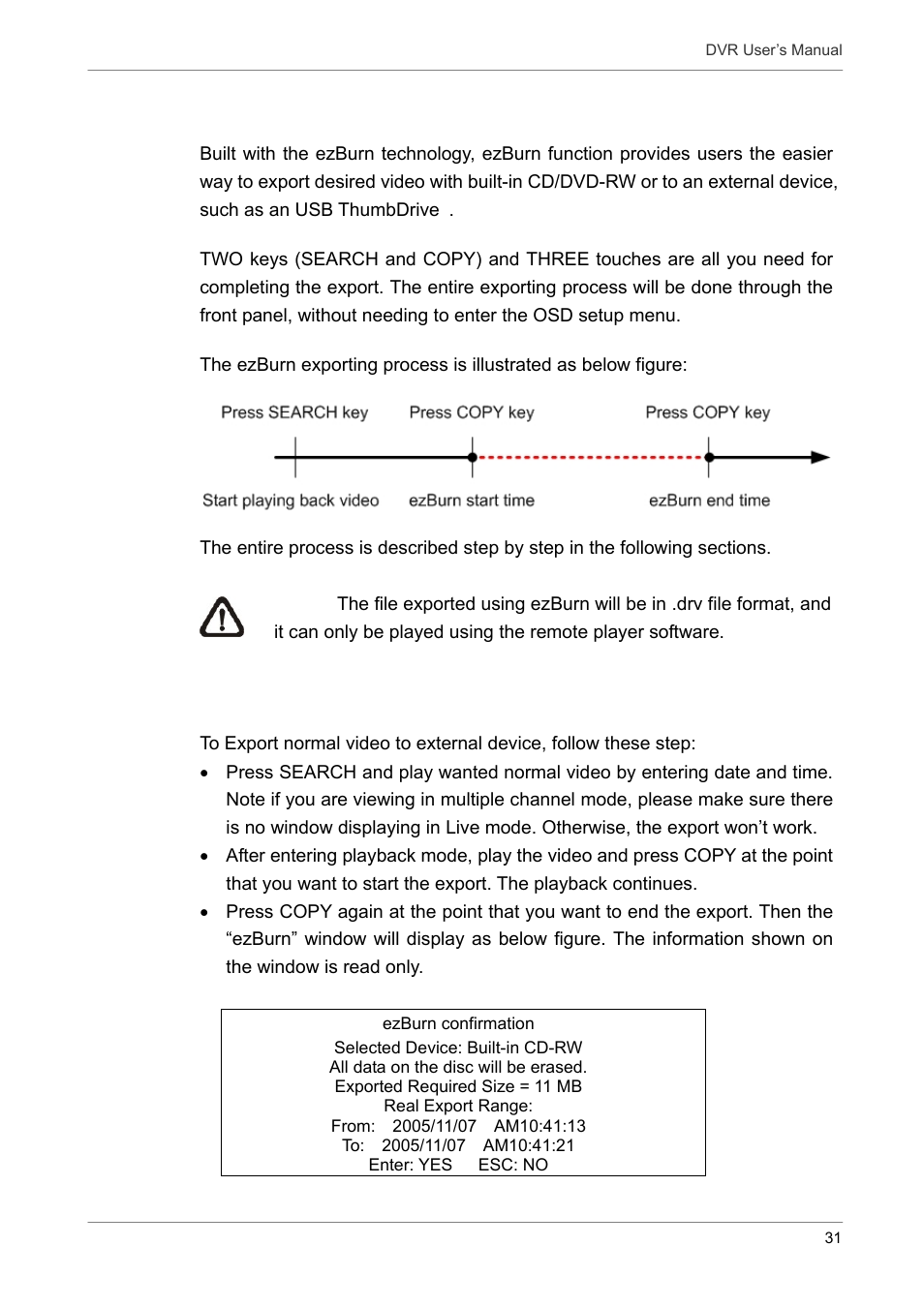 1 ezburn introduction, 2 to export normal video | Proficient Audio Systems 00P3DG090DSEB3 User Manual | Page 32 / 64