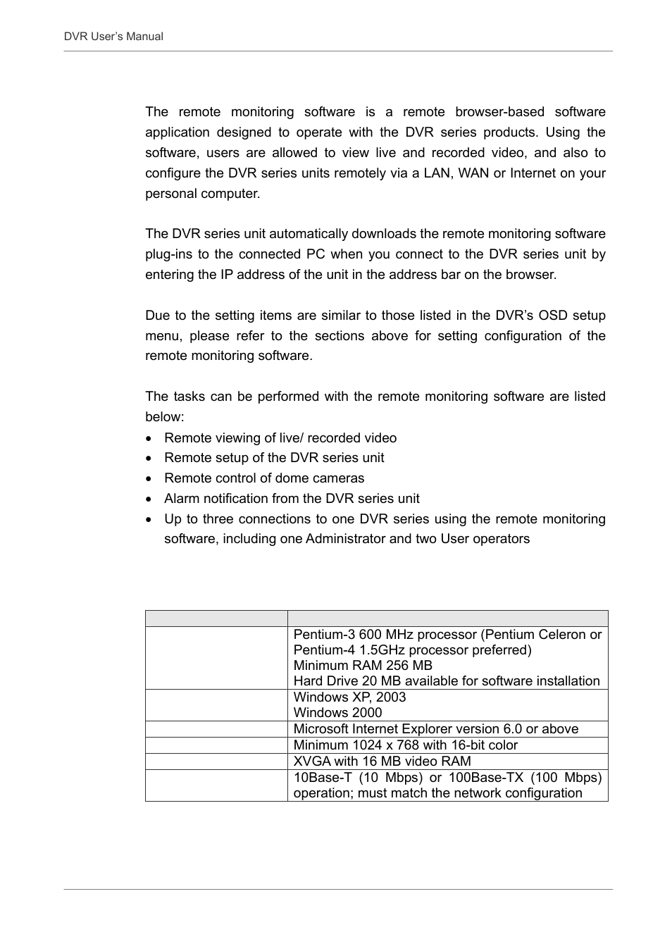 Remote monitoring software, 1 remote monitoring system requirements | Proficient Audio Systems 00P3DG090DSEB3 User Manual | Page 39 / 64