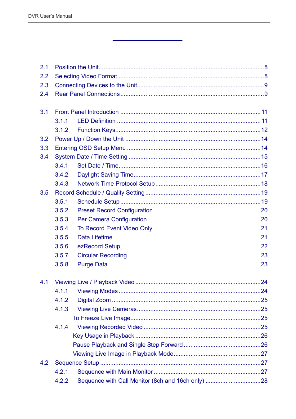 Table of content | Proficient Audio Systems 00P3DG090DSEB3 User Manual | Page 5 / 64