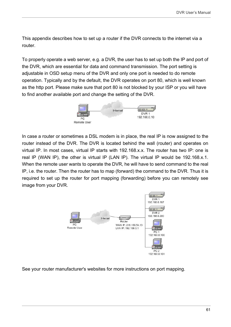 Appendix f: setting up a dvr behind a router | Proficient Audio Systems 00P3DG090DSEB3 User Manual | Page 62 / 64
