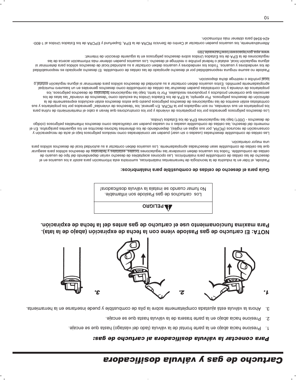 Cartucho de gas y válvula dosificadora | Paslode 900078 User Manual | Page 28 / 38