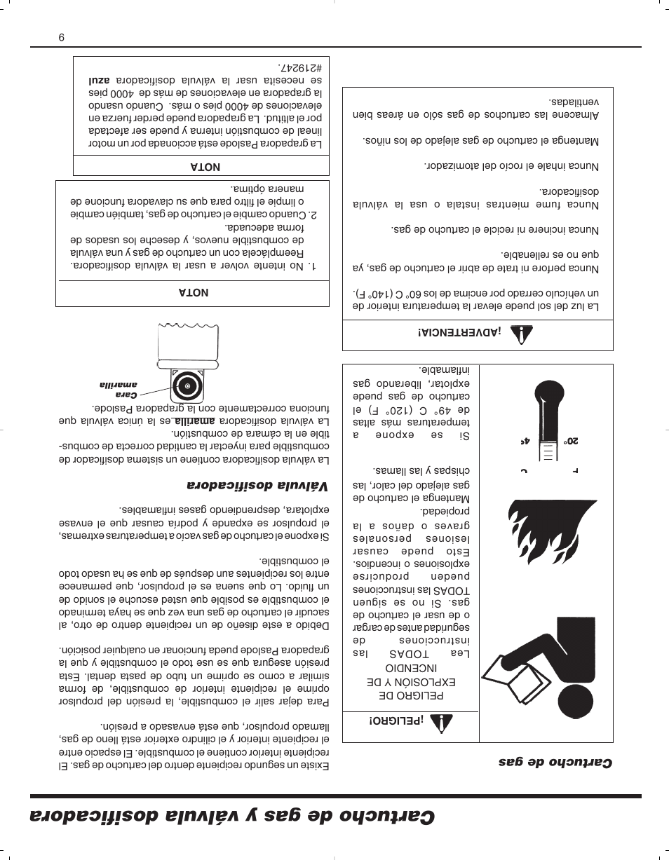 Cartucho de gas y válvula dosificadora | Paslode 900078 User Manual | Page 29 / 38