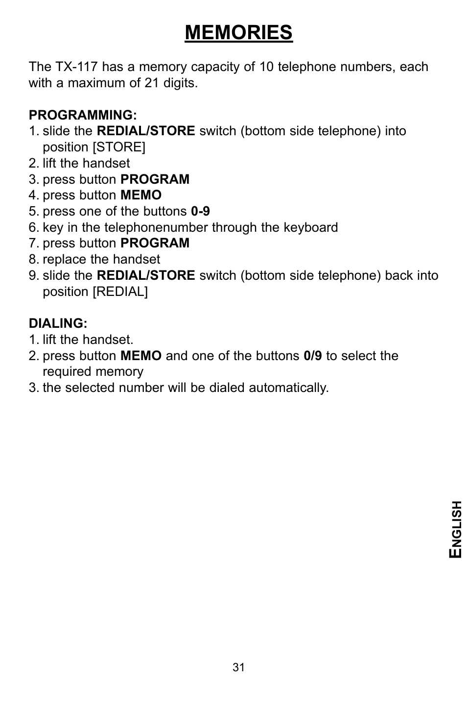 Profoon Telecommunicatie TX-117 User Manual | Page 31 / 45
