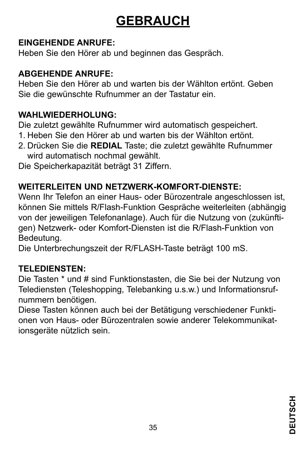 Gebrauch | Profoon Telecommunicatie TX-117 User Manual | Page 35 / 45