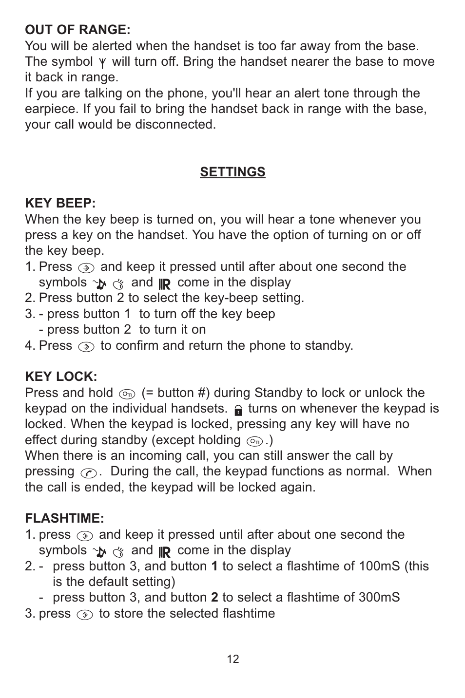 Profoon Telecommunicatie Telephone PDX-1100 series User Manual | Page 12 / 16