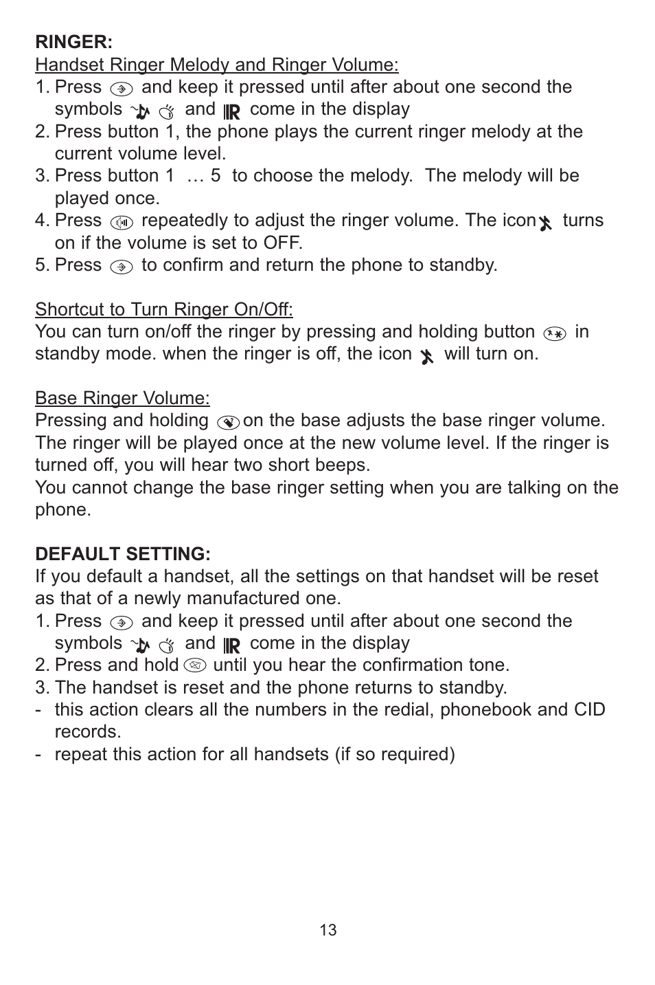 Profoon Telecommunicatie Telephone PDX-1100 series User Manual | Page 13 / 16