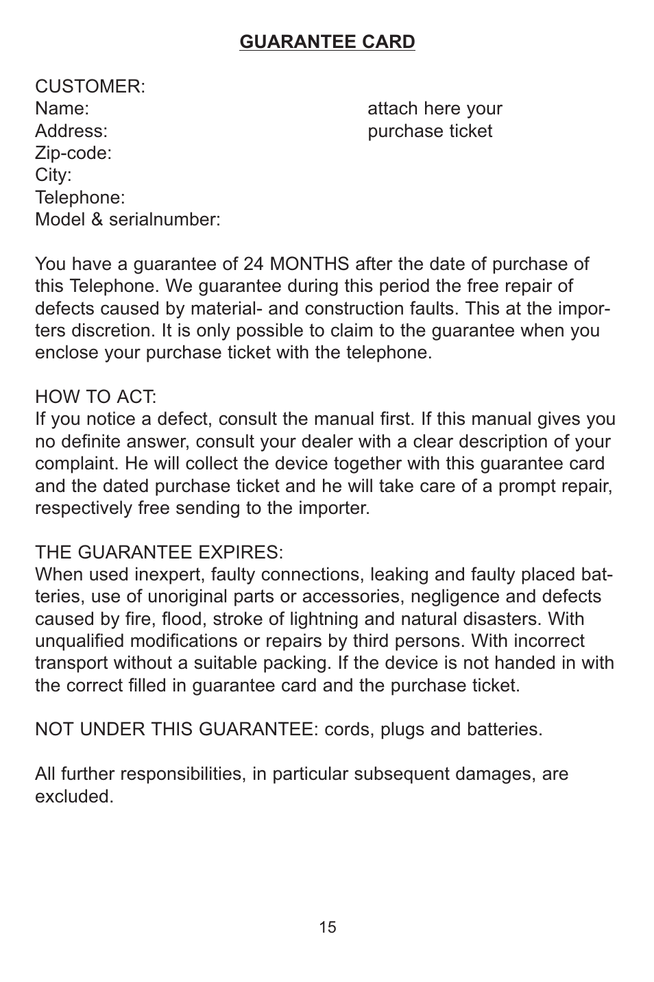Profoon Telecommunicatie Telephone PDX-1100 series User Manual | Page 15 / 16