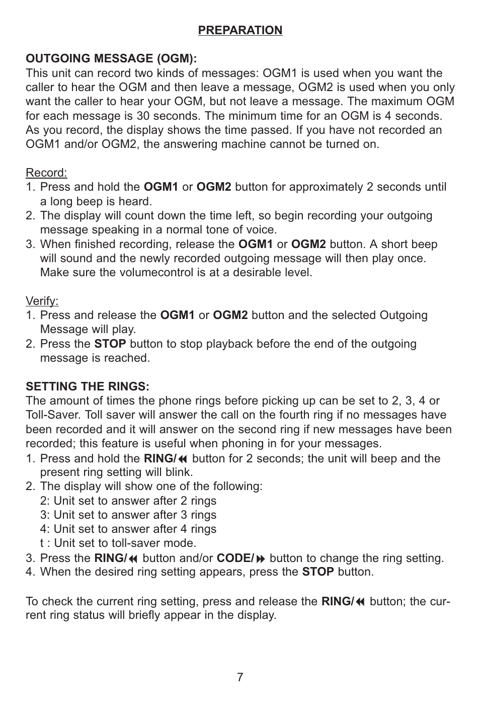 Profoon Telecommunicatie TAM-60X User Manual | Page 7 / 16