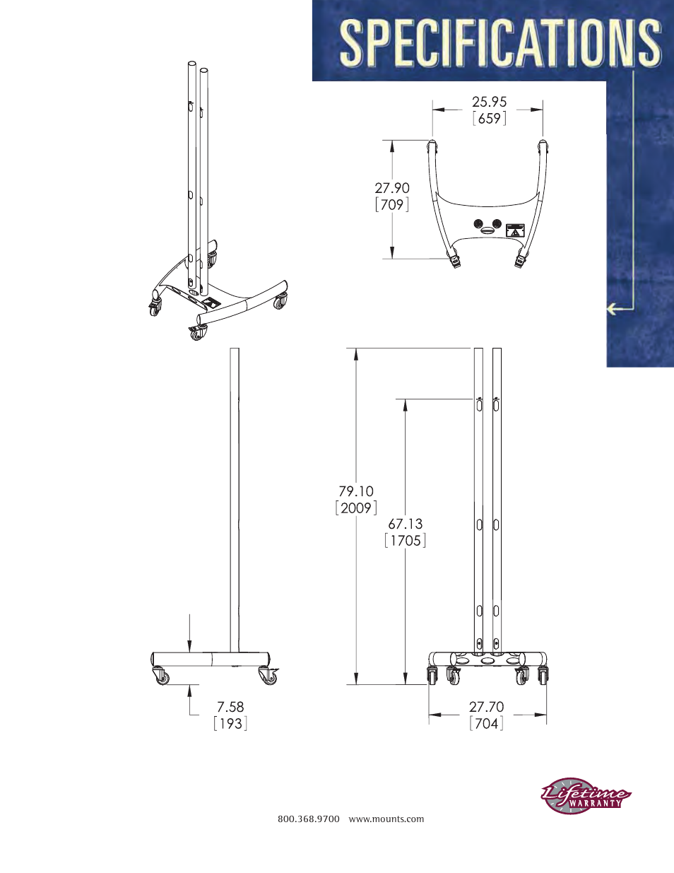 Premier Mounts PSD-BW User Manual | Page 2 / 2