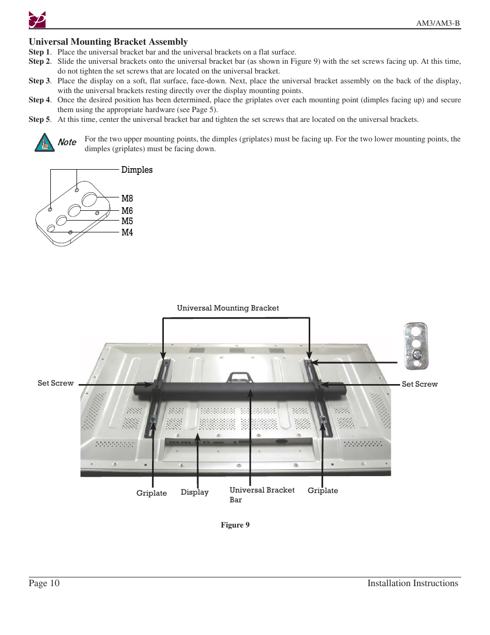 Premier Mounts AM3-B User Manual | Page 10 / 15