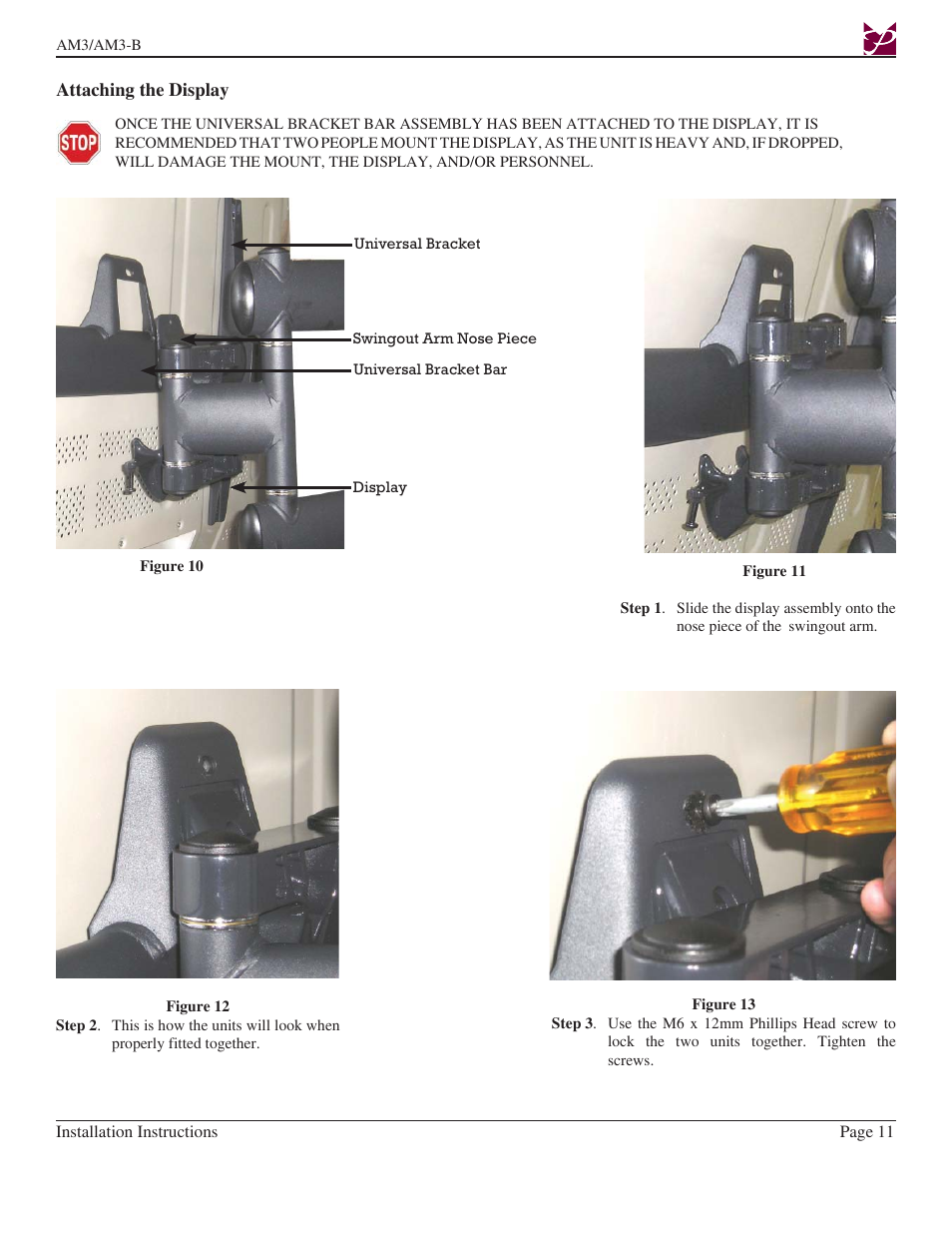 Premier Mounts AM3-B User Manual | Page 11 / 15