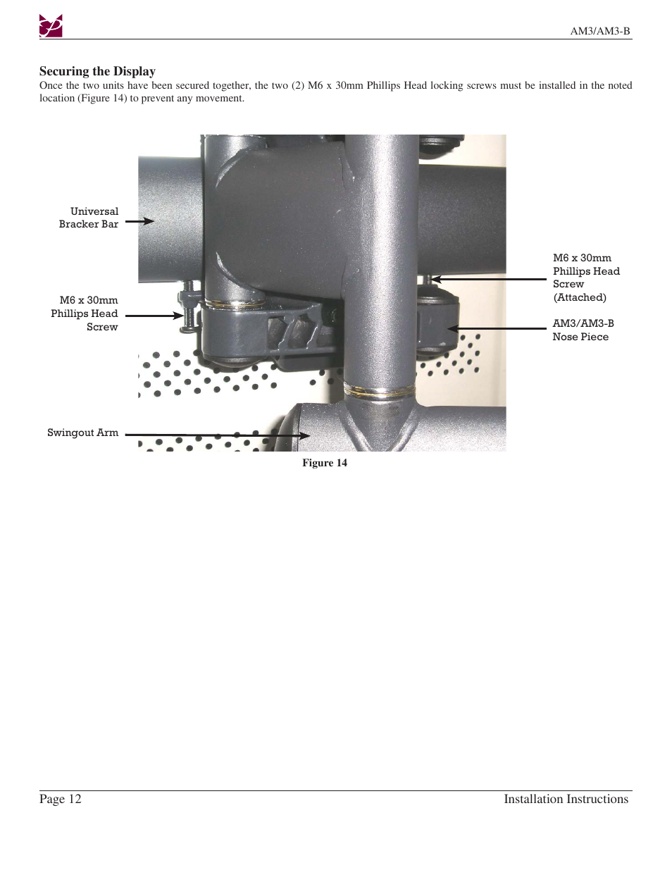 Premier Mounts AM3-B User Manual | Page 12 / 15