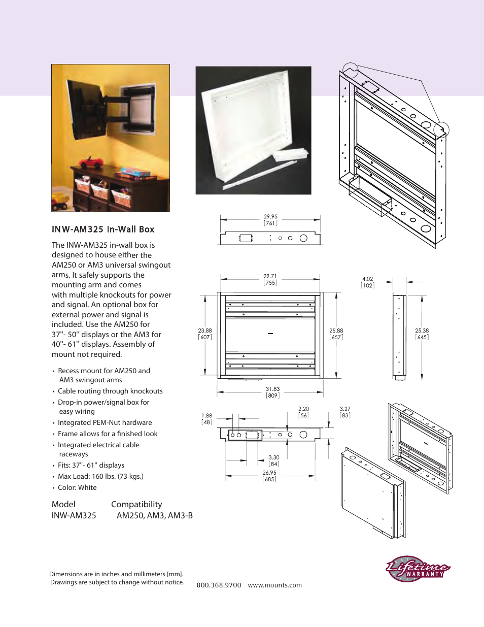Premier Mounts INW-AM200 User Manual | Page 2 / 2