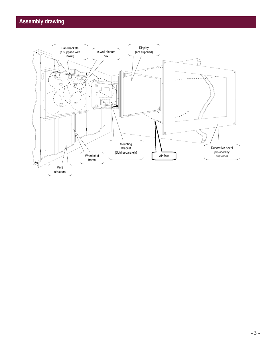 Assembly drawing | Premier Mounts INW-42 User Manual | Page 3 / 7