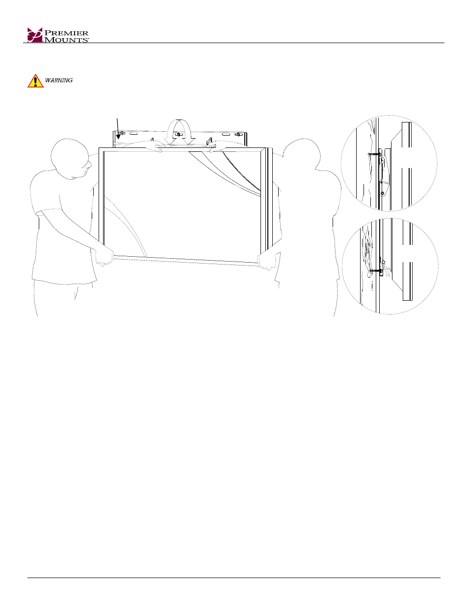 Installing the flat panel display | Premier Mounts Clevis Mount CTM-MS3 User Manual | Page 12 / 16