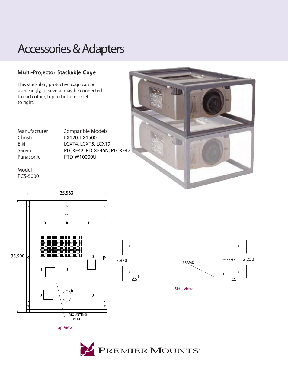 Premier Mounts PCS-5000 User Manual | 1 page