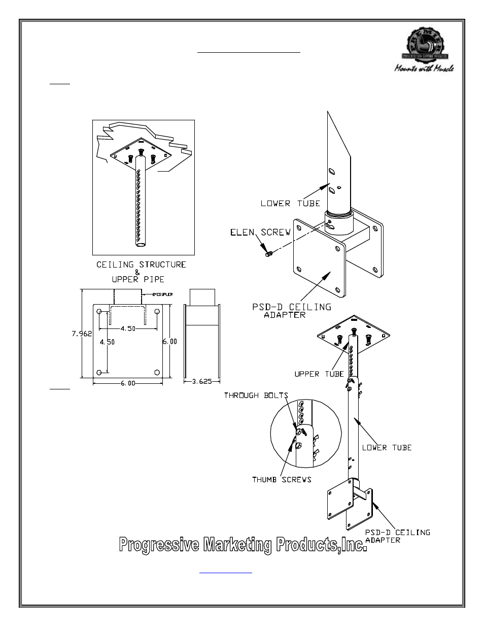 Premier Mounts PSD-D User Manual | 1 page