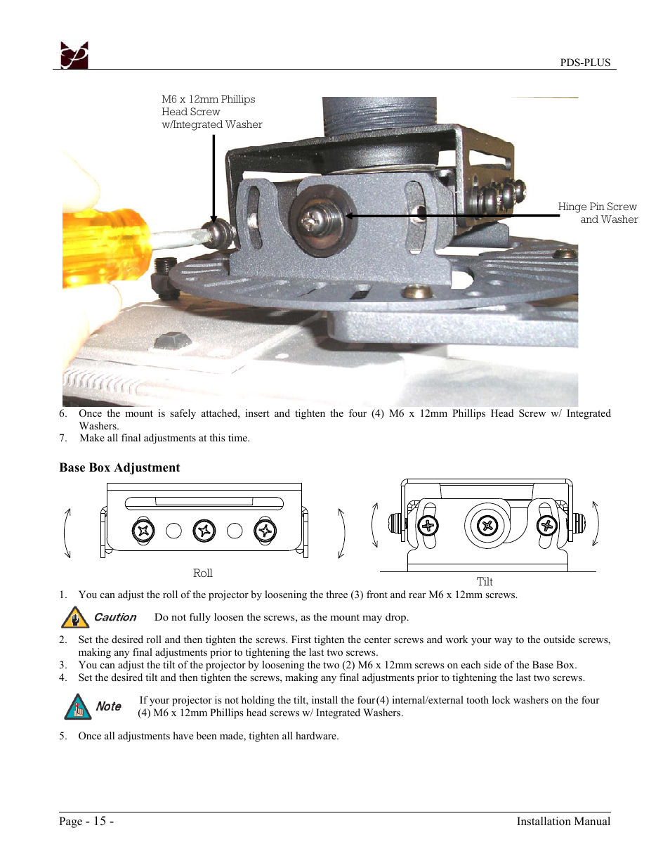 Premier Mounts Low-Profile Universal Projector Mount PDS-PLUS User Manual | Page 15 / 17