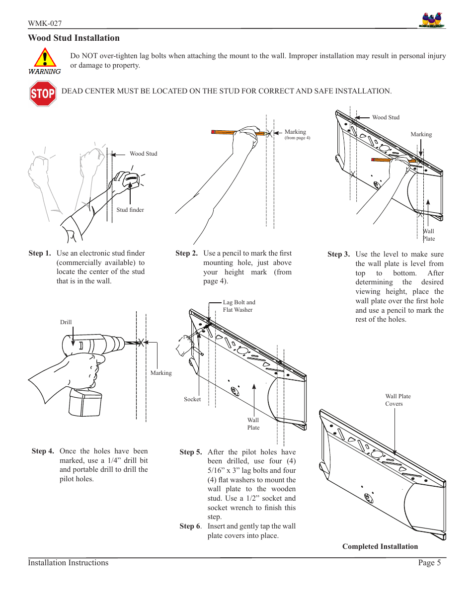 Premier Mounts WMK-027 User Manual | Page 5 / 13