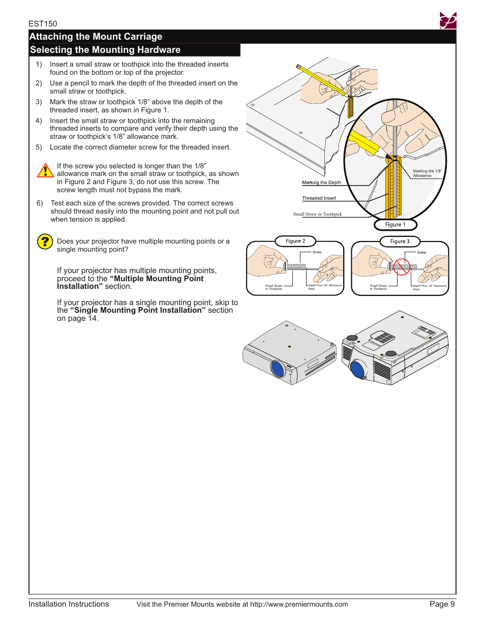 Premier Mounts EST150 User Manual | Page 9 / 16