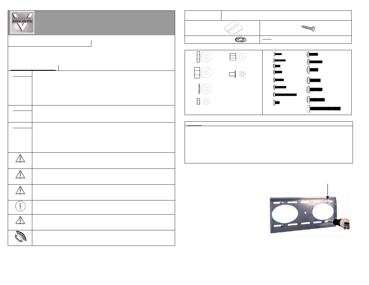 Premier Mounts Victory XUF-2637 User Manual | 2 pages