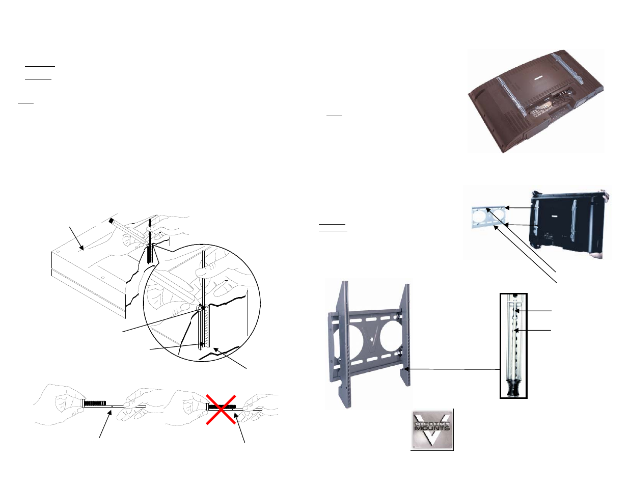 How to determine thread depth | Premier Mounts Victory XUF-2637 User Manual | Page 2 / 2