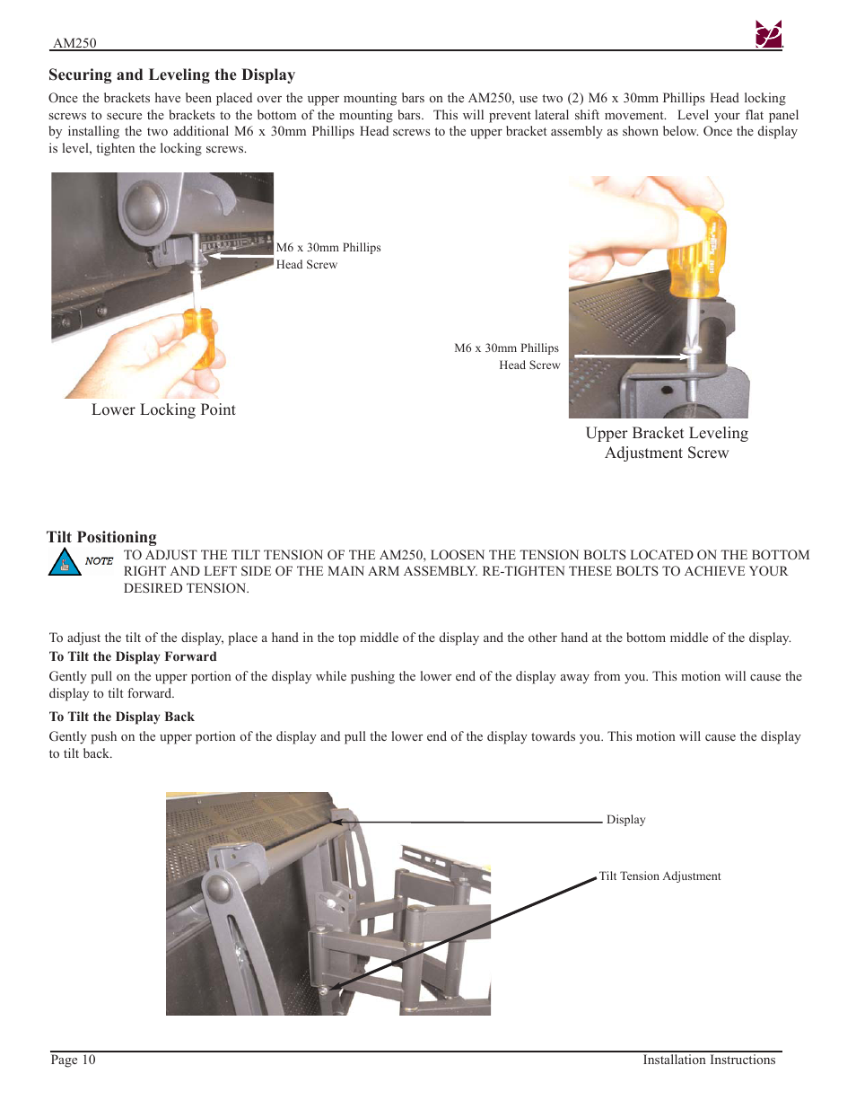 Premier Mounts AM250-FLIP User Manual | Page 10 / 12