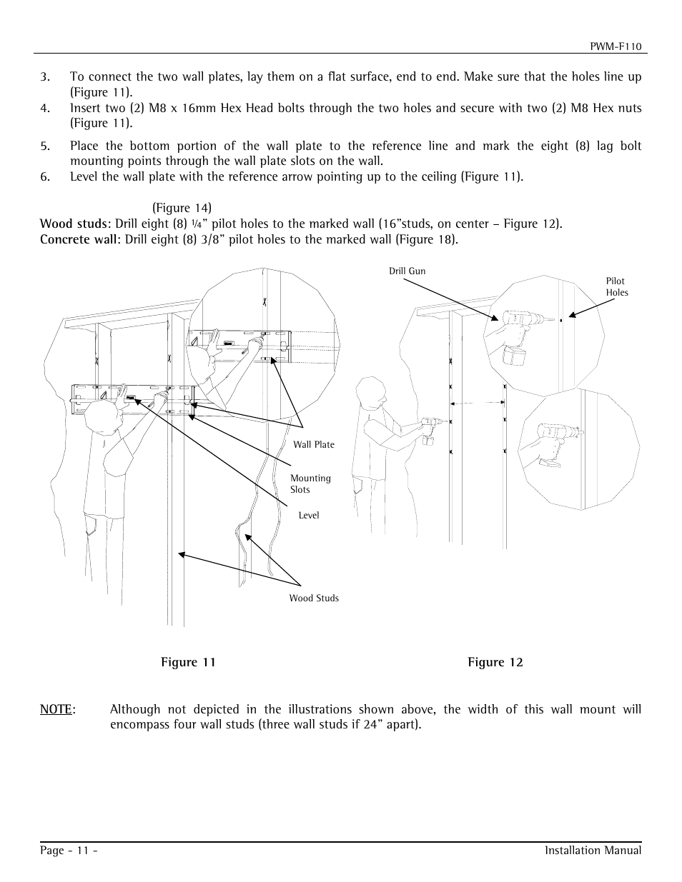 Premier Mounts PWM-F110 User Manual | Page 11 / 18