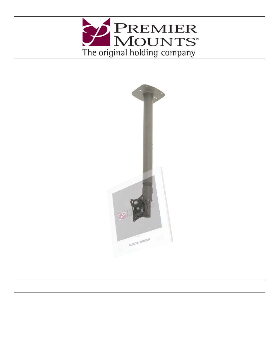 Premier Mounts 9533-004-001-07 User Manual | 8 pages